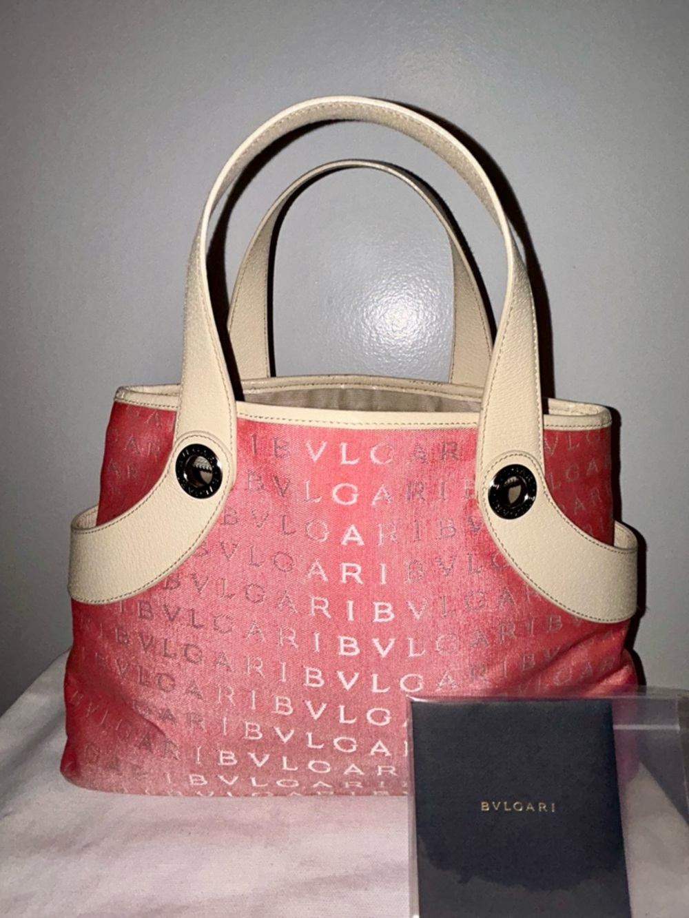 BVLGARI
Logo Mania Tote Bag Canvas Pink
Silver Hardware.  COA included